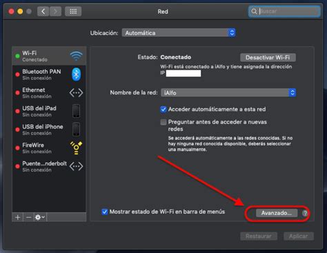 Cómo olvidar una red WiFi en tu Mac