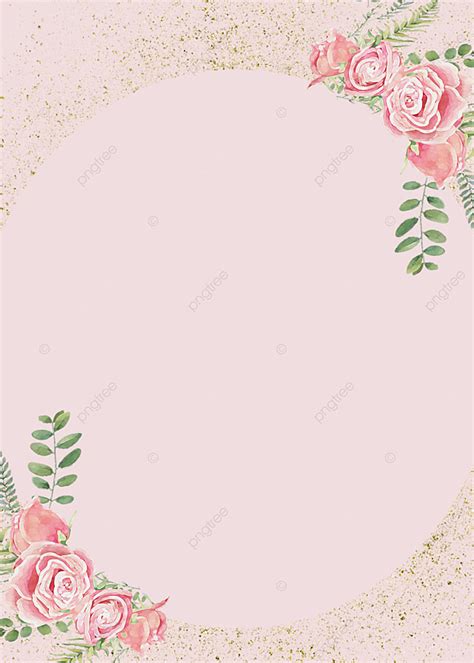 Romantic Pink Gold Glitter Flower Background Wallpaper Image For Free