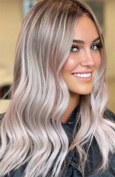 Trendy Hair Colors To Wear In Winter Platinum Blonde With Subtle