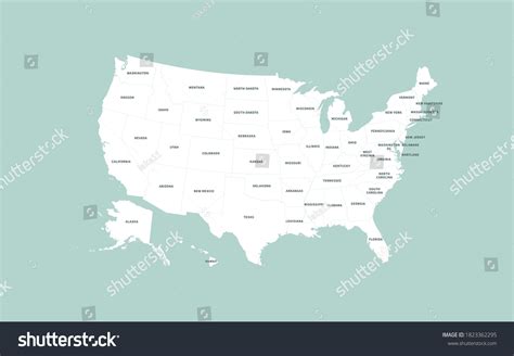 Map Usa State Names Stock Vector (Royalty Free) 1823362295 | Shutterstock