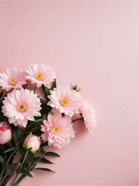 Premium Photo | Soft light pink flowers with top side blank space pink ...