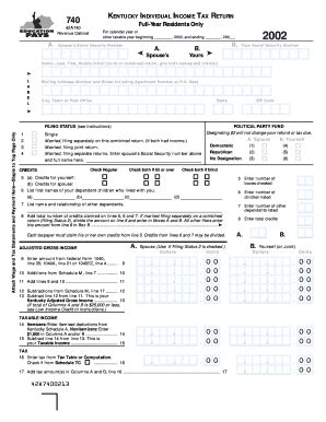 Fillable Online Revenue Ky Form Form A Kentucky Department