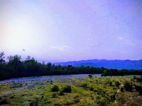 Mountains and the Pleasant Weather. Stock Image - Image of tree, water ...