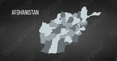 Mapa de la república islámica de Afganistán vector de stock 1592759