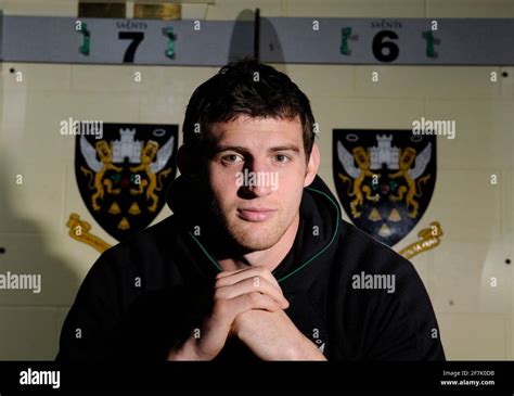 Tom Wood Of Northampton Saints Rfc In The Dressing At Franklin Gardens