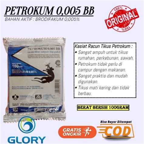 Jual Obat Racun Tikus Petrokum 0 005 Ampuh Mati Kering Tidak Bau Atau