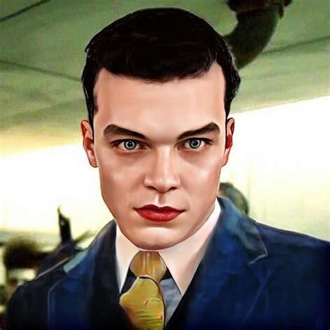 A Digital Painting Of A Man Wearing A Suit And Tie With Blue Eyes In