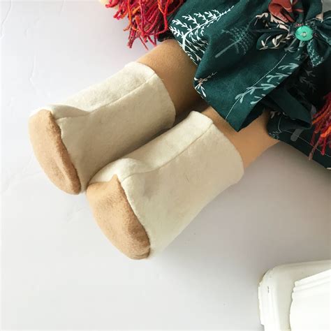 Waldorf Cloth Doll Boots Sweet Little Wool Felt Boots For Cuddly Cloth Dolls Cloth Doll Shoes