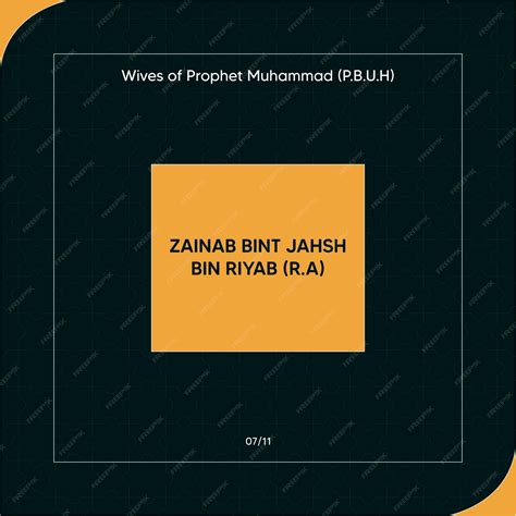 Premium Vector Wives Of Prophet Muhammad Pbuh Zainab Bint Jahsh Bin