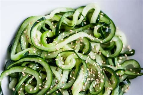 Cold Sesame Cucumber Noodle Salad Recipe Ketogasm