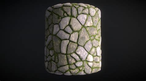 Mossy Cobblestone Pbr Material 3d Model By Venesart 0ebc395 Sketchfab