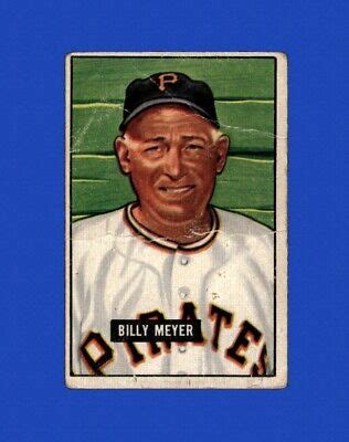 1951 Bowman Set Break 272 Billy Meyer MG RC LOW GRADE Crease