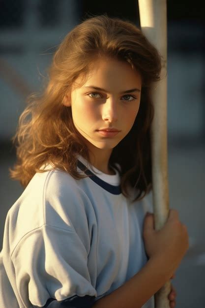 Retrato De Uma Jogadora De Beisebol Foto Gr Tis