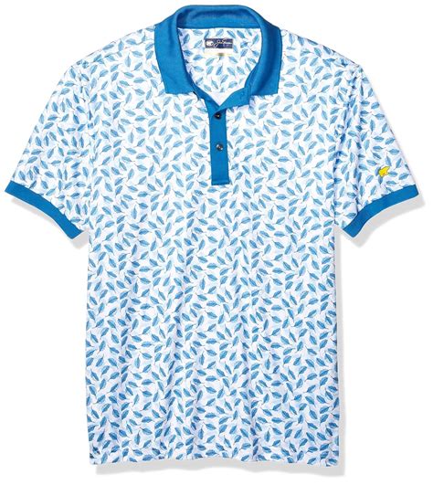 Buy Jack Nicklaus Mens All Over Printed Short Sleeve Golf Polo Shirt At