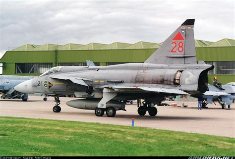 Saab Ja37 Viggen Sweden Air Force Aviation Photo 2549282