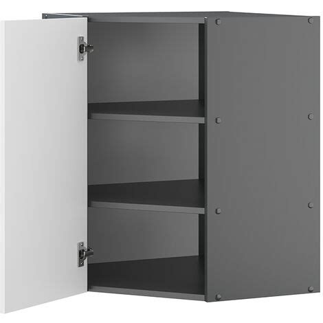 Armoire D Angle Suspendue Fame Line Cm Blanc Anthracite Style Maison