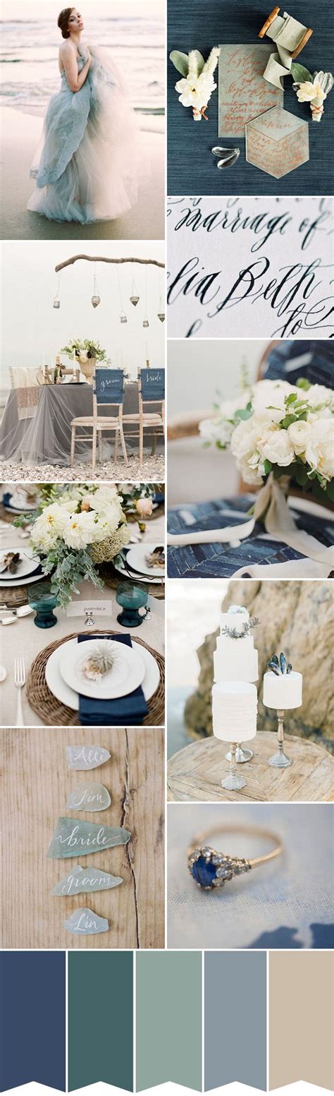 Inspired By The Sea Wedding Colour Inspiration Wedding Theme Colors