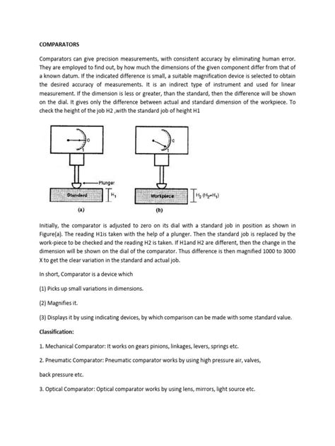 comparator     optics accuracy  precision