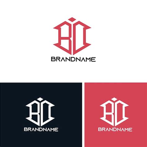 Premium Vector Modern Monogram Initial Letter Bo Logo Design Template