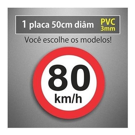 Placa Km H Cm Di Metro Pvc Mm Minhaplaca