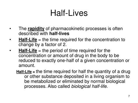 Ppt Concepts Of Pharmacology Half Life Calculation Powerpoint