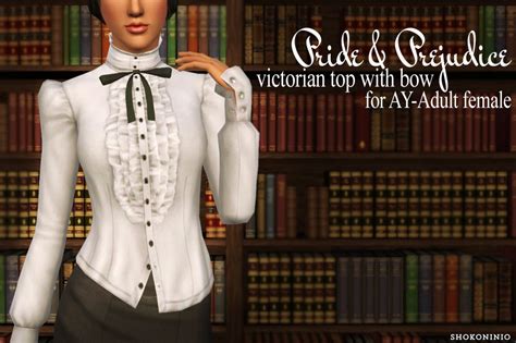 Hey Love Pride And Prejudice Victorian Top With Bow This Sims 4