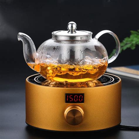 400 мл/600 мл/800 мл/1000 мл термостойкий стеклянный чайник цветочный ...