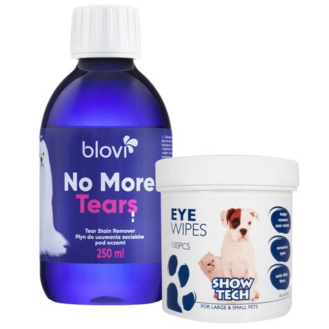 Blovi No More Tears 250ml Eye Wipes 100szt Zestaw Do Usuwania