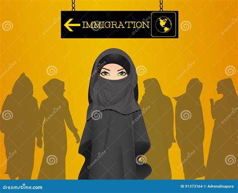 Immigration Stock Illustration Illustration Of Allowed 91373164