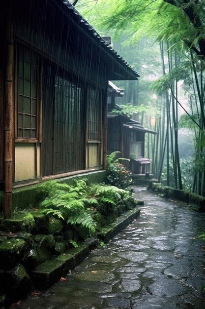 Premium Photo | A rainy day in the forest