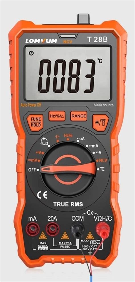 Digital Multimeter Tester TRMS 6000 Counts Auto Ranging Volt Meter