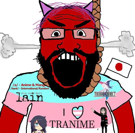 Soybooru Post A Chan Angry Anime Bant Chan Beard Cat Ear