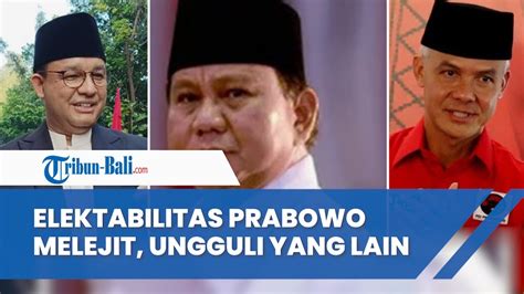 Elektabilitas Prabowo Melejit Ungguli Ganjar Dan Anies Versi