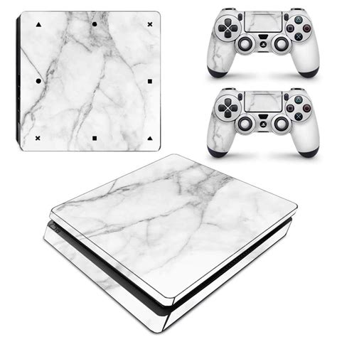 SkinNit Decal Sticker Skin for PS4 Slim: White Marble | Shop Today. Get ...