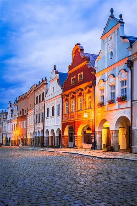 Telc Czech Republic Baroque Architecture Downtown Of Historical City Hradce Square World