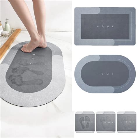 60x40cm Nappa Skin Super Absorbent Bath Mat Quick Drying Bathroom Rug Non Slip Entrance Doormat