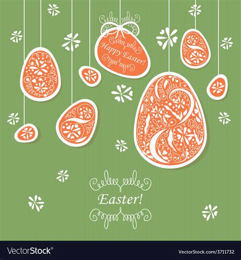 Card with easter eggs Royalty Free Vector Image