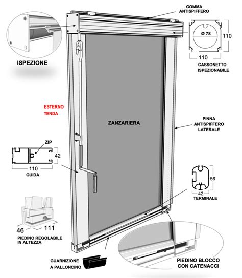 Tenda Zanzariera Grandi Dimensioni Zanzar Zip System Ombra Sole