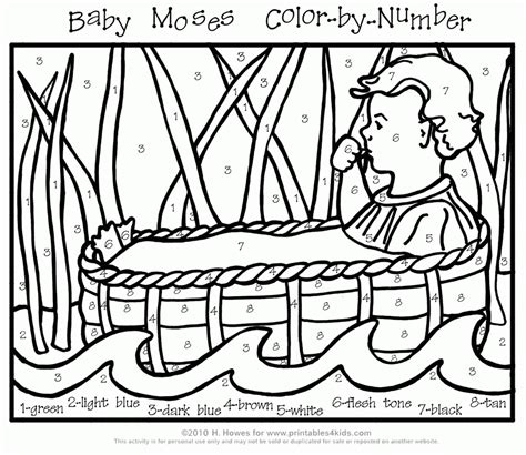 Baby Moses Coloring Pages Coloring Home