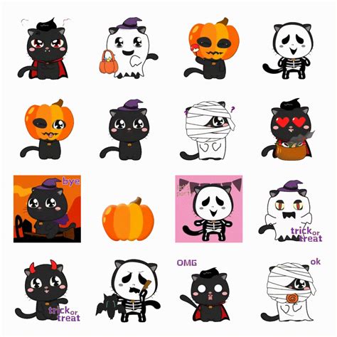 Halloween black cat - stickerdl.com