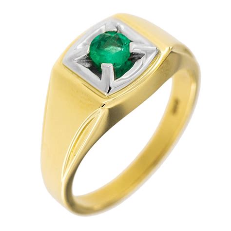 Mens Solitaire Emerald Ring Emeralds International Llc