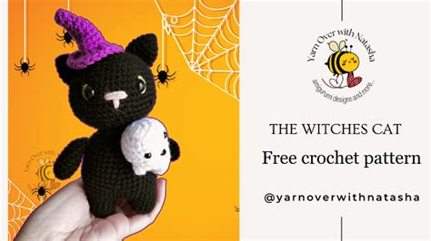 Halloween Crochet Cat Free Pattern Yarn Over With Natasha