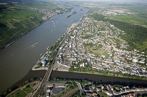 Bingen Von Oben Stadtansicht Bingen