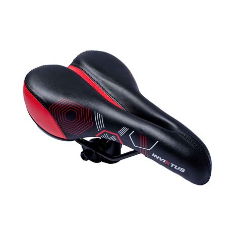 Selim Inviktus Comfy Preto E Vermelho Inviktus Bike