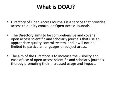 PPT - What is DOAJ? PowerPoint Presentation, free download - ID:3693373