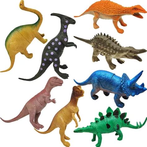 Set De Dinosaurios De Goma Grandes Bolsa X Juguete Ni O