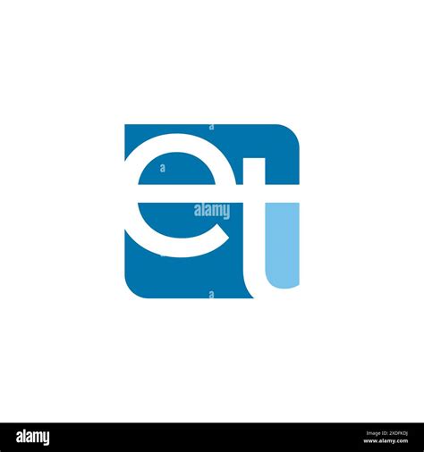 Modern Et Letter Technology Logo Design Vector Template Futuristic