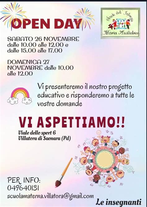 OPEN DAY 2022vi Aspettiamo Scuola Dell Infanzia Maria Ausiliatrice