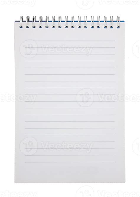 Blank Notebook Paper With Ring Spine On Transparent Background Png File