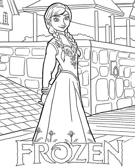 Anna Frozen Coloring Page Coloring Pages